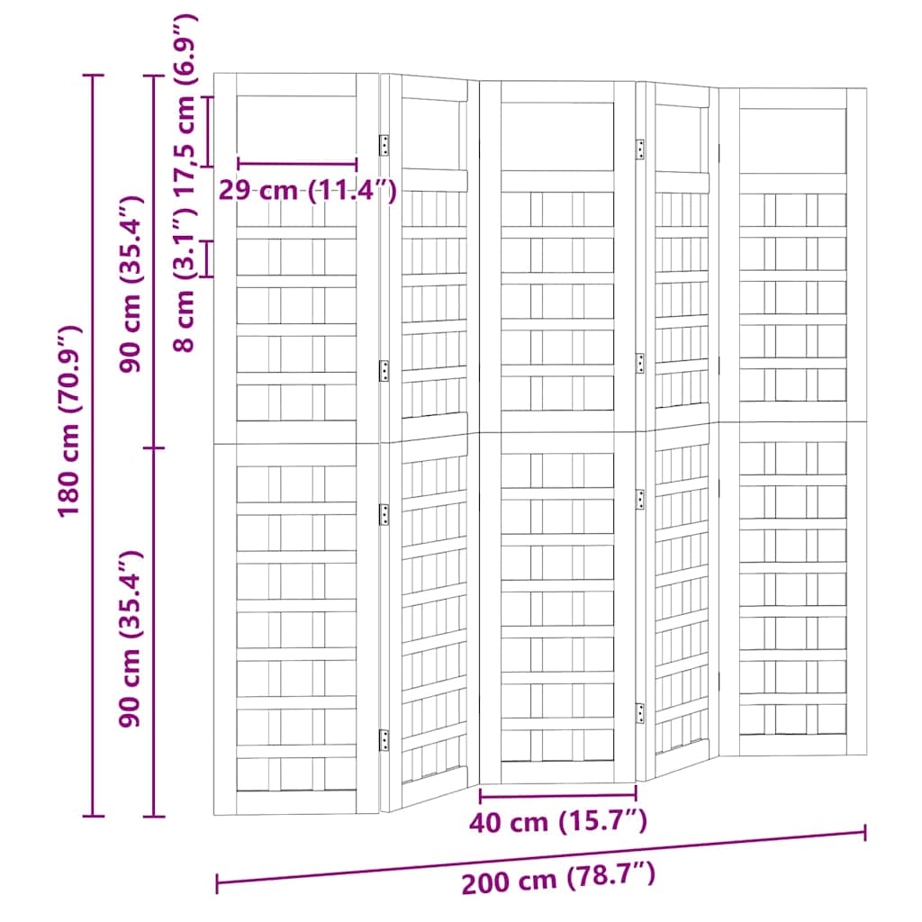 Οθόνη Ιδιωτικότητας Μέλι Καφέ 200 x 180 cm Στερεό ξύλο πεύκου