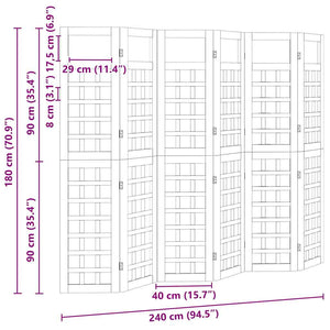 Οθόνη Ιδιωτικότητας Μέλι Καφέ 240 x 180 cm Στερεό ξύλο πεύκου