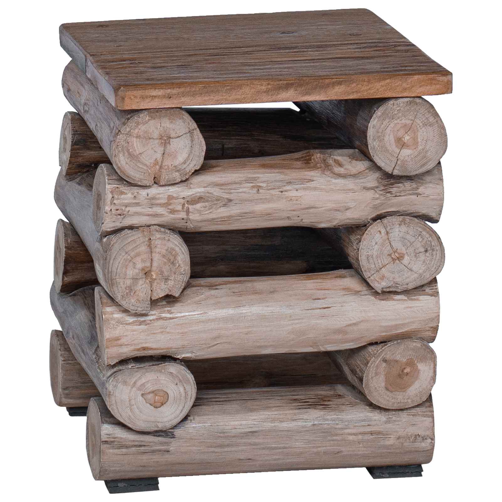 Σκαμνί Φυσικό 30 x 30 x 38 cm Στερεό Ξύλο Τίκ