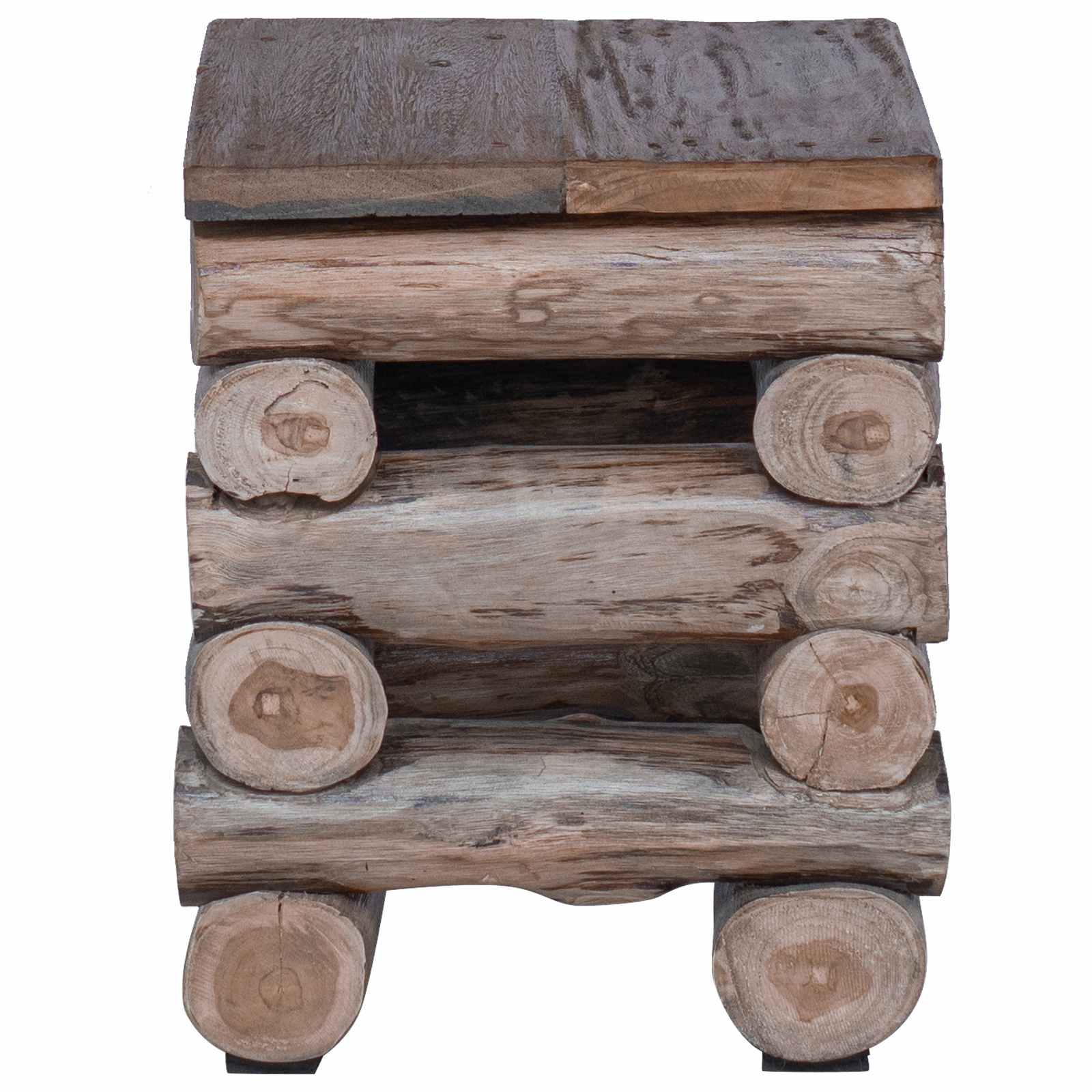Σκαμνί Φυσικό 30 x 30 x 38 cm Στερεό Ξύλο Τίκ
