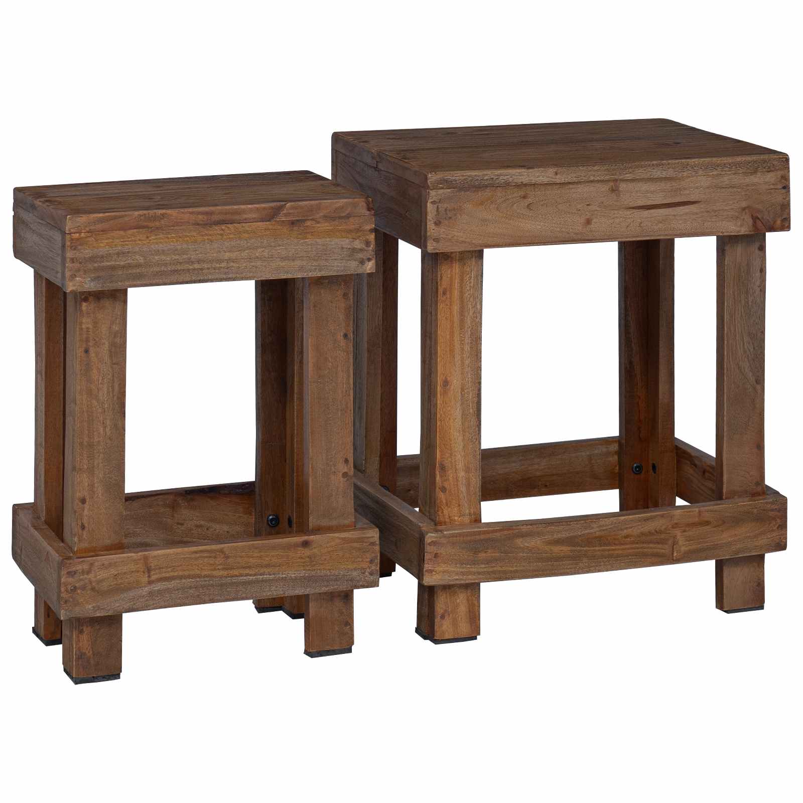 Βάση φυτών 2 pcs Καφέ 70 x 11 x 27 εκ. Ξύλο Μαόνι