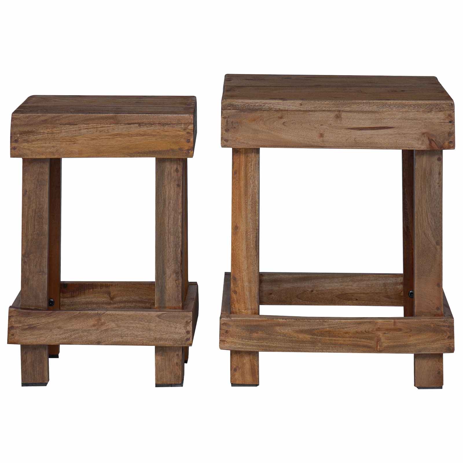 Βάση φυτών 2 pcs Καφέ 70 x 11 x 27 εκ. Ξύλο Μαόνι