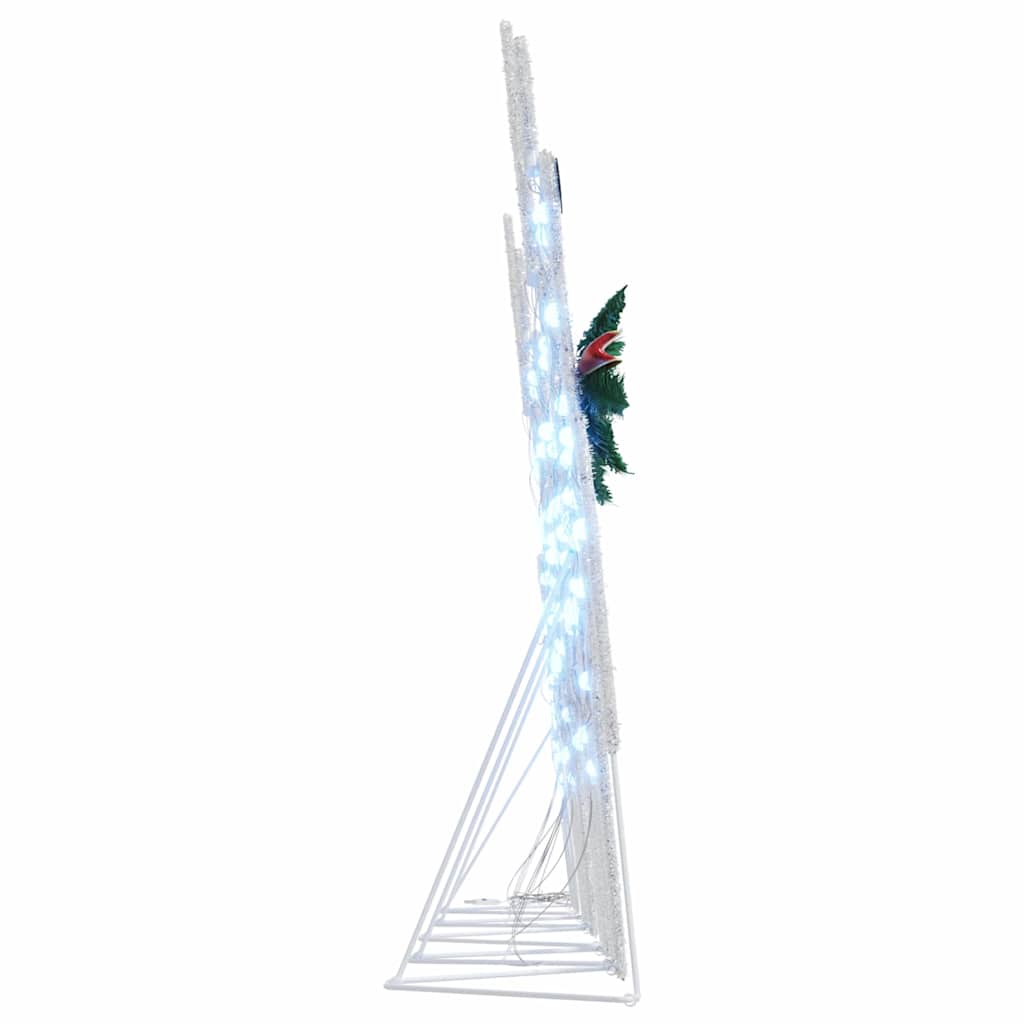 LED Ελάφια 5 pcs Ασημί ύφασμα