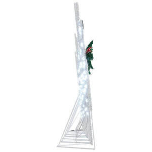 LED Ελάφια 7 τμχ. Λευκό 43 x 18 x 66 εκ ύφασμα