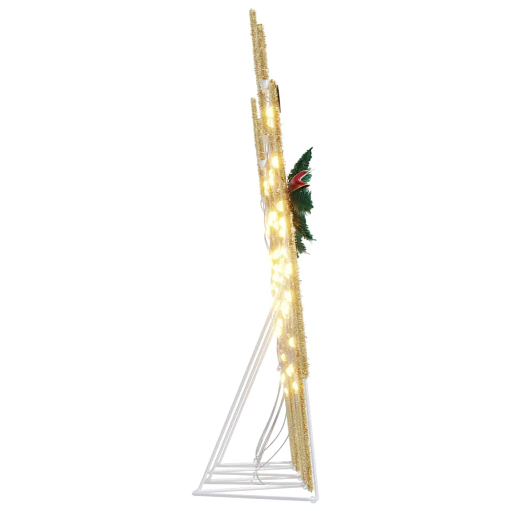 LED Ελάφια 4 pcs Χρυσό ύφασμα