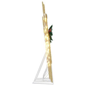 LED Ελάφια 4 τμχ. Χρυσό 45 x 19 x 65 εκ ύφασμα