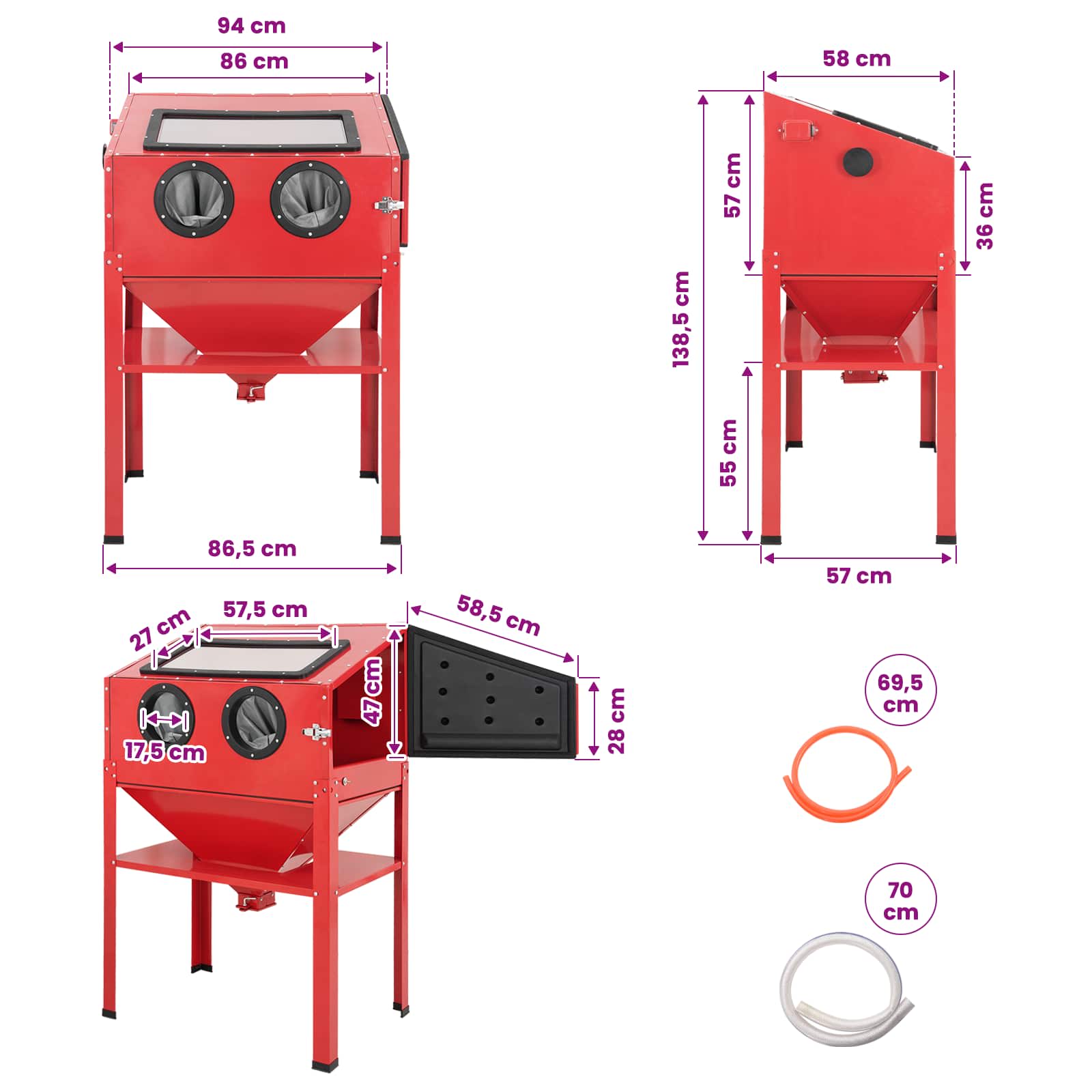 Κάμπινα Σαλονιού 226 L 125PSI Ψυχρής έλασης χάλυβας