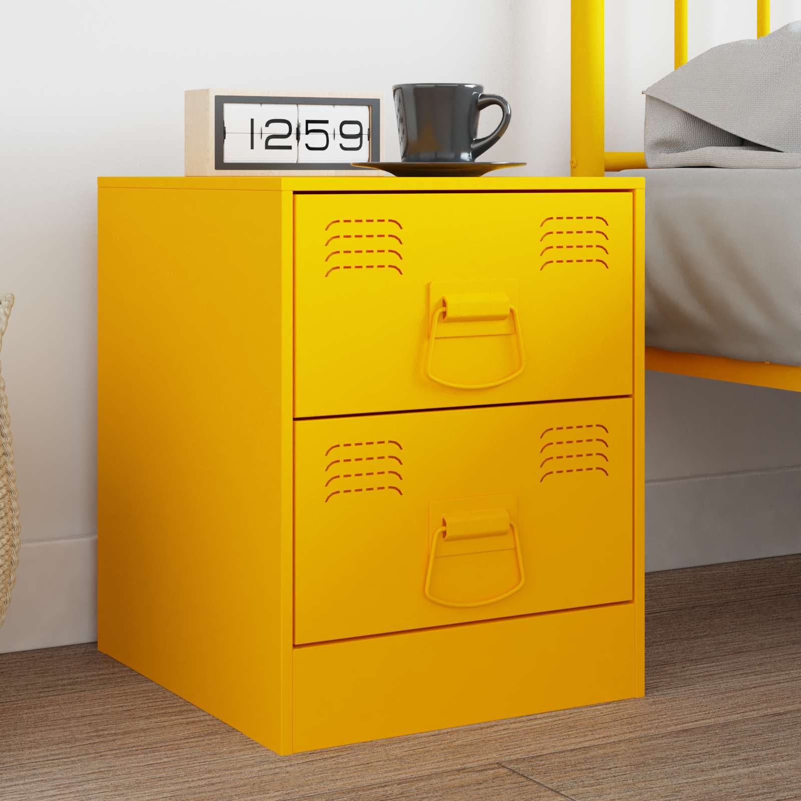 Χερούλια Ντουλαπιών 2 pcs Μουσταρδί 85 x 45 χιλ Μέταλλο - Pakobazaar