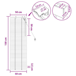 Βενετσιάνικη Σκίαση Όψη Δρύς 50 x 130 εκ 35 mm - Pakobazaar