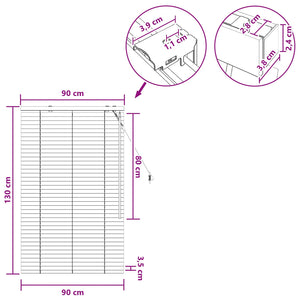 Βενετσιάνικη Σκίαση Όψη Δρύς 90 x 130 εκ 35 mm - Pakobazaar