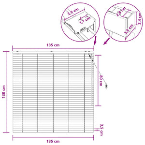 Βενετσιάνικη Σκίαση Όψη Δρύς 135 x 130 εκ 35 mm - Pakobazaar