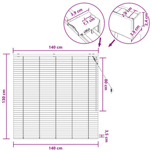 Βενετσιάνικη Σκίαση Όψη Δρύς 140 x 130 εκ 35 mm - Pakobazaar