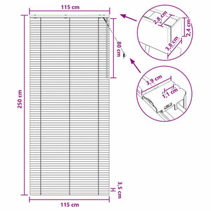Βενετσιάνικη Σκίαση Όψη Δρύς 115 x 250 εκ. 35 mm - Pakobazaar