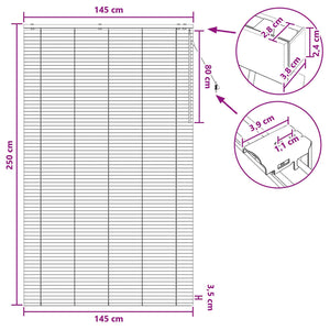 Βενετσιάνικη Σκίαση Όψη Δρύς 145 x 250 cm 35 mm - Pakobazaar