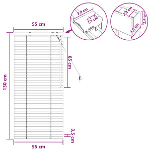 Βενετσιάνικη Σκίαση Λευκό 55 x 130 εκ 35 mm - Pakobazaar