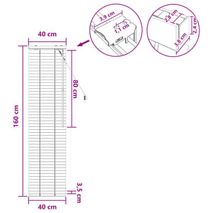 Βενετσιάνικη Σκίαση Λευκό 40 x 160 cm 35 mm - Pakobazaar