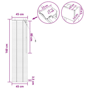 Βενετσιάνικη Σκίαση Λευκό 45 x 160 εκ. 35 mm - Pakobazaar