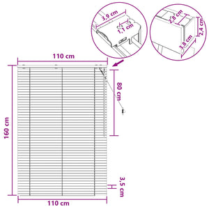 Βενετσιάνικη Σκίαση Λευκό 110 x 160 cm 35 mm - Pakobazaar