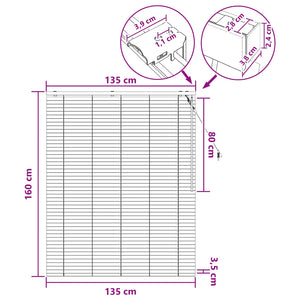 Βενετσιάνικη Σκίαση Λευκό 135 x 160 εκ. 35 mm - Pakobazaar