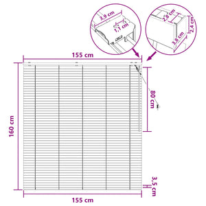 Βενετσιάνικη Σκίαση Λευκό 155 x 160 εκ. 35 mm - Pakobazaar