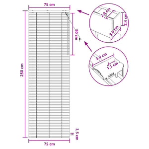Βενετσιάνικη Σκίαση Λευκό 75 x 250 εκ. 35 mm - Pakobazaar