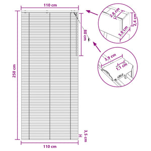 Βενετσιάνικη Σκίαση Λευκό 110 x 250 εκ. 35 mm - Pakobazaar