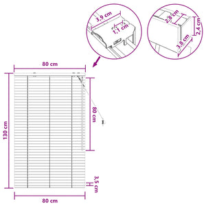 Βενετσιάνικη Σκίαση Μαύρο 80 x 130 εκ 35 mm - Pakobazaar