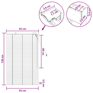 Βενετσιάνικη Σκίαση Μαύρο 95 x 130 εκ 35 mm - Pakobazaar