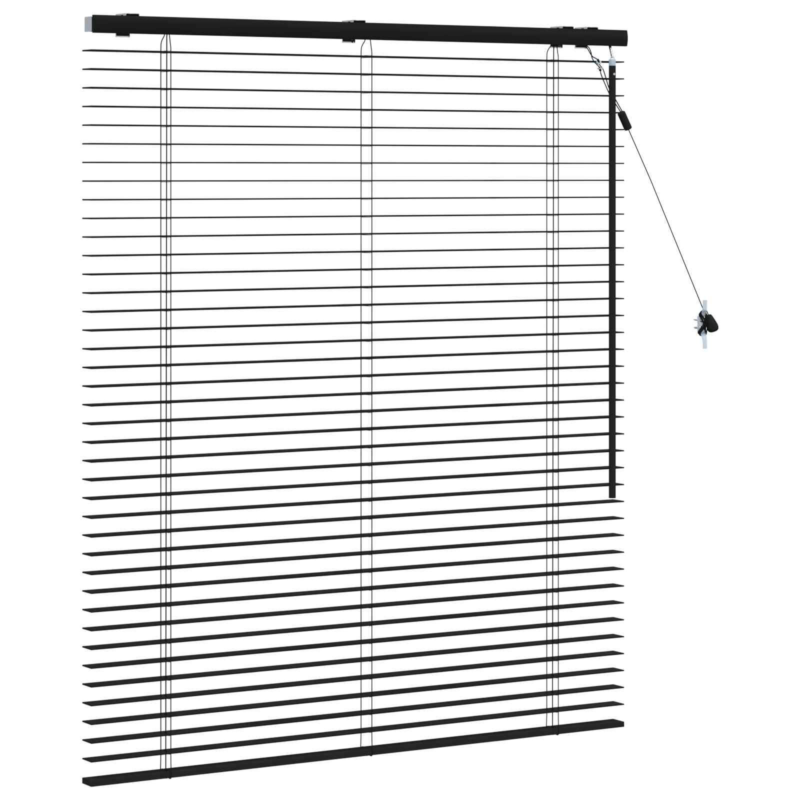 Βενετσιάνικη Σκίαση Μαύρο 120 x 130 εκ 35 mm - Pakobazaar