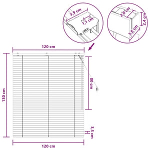 Βενετσιάνικη Σκίαση Μαύρο 120 x 130 εκ 35 mm - Pakobazaar