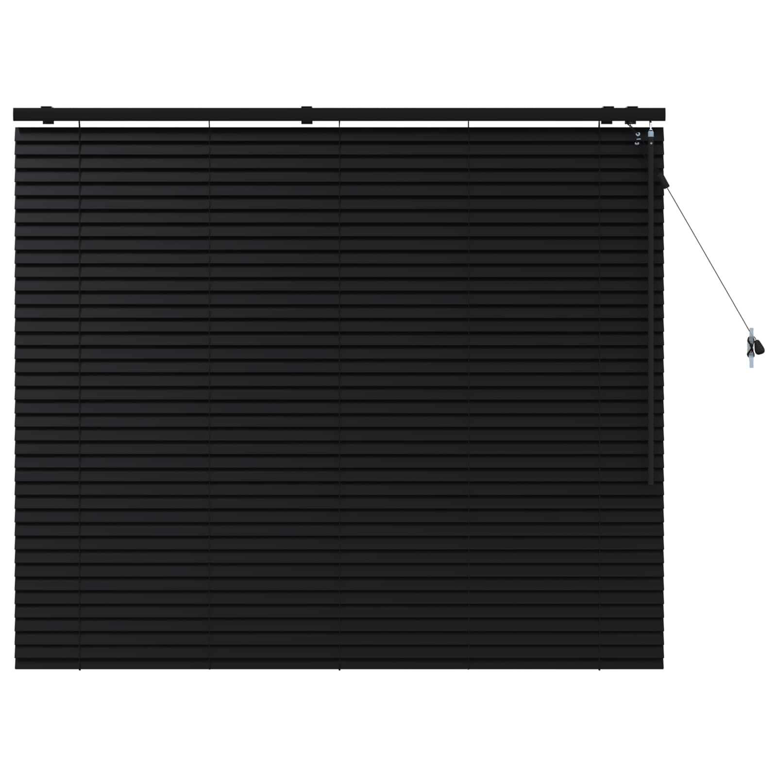 Βενετσιάνικη Σκίαση Μαύρο 125 x 130 εκ 35 mm - Pakobazaar