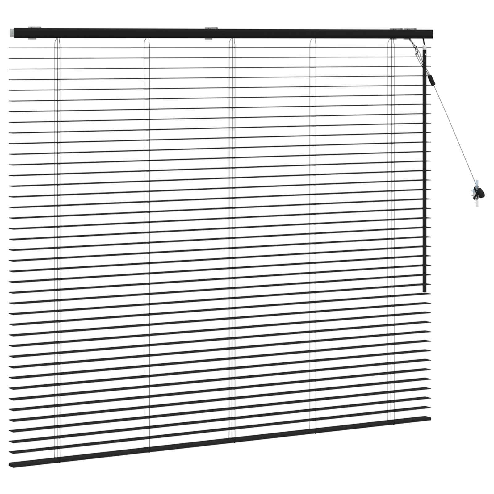 Βενετσιάνικη Σκίαση Μαύρο 150 x 130 εκ 35 mm - Pakobazaar