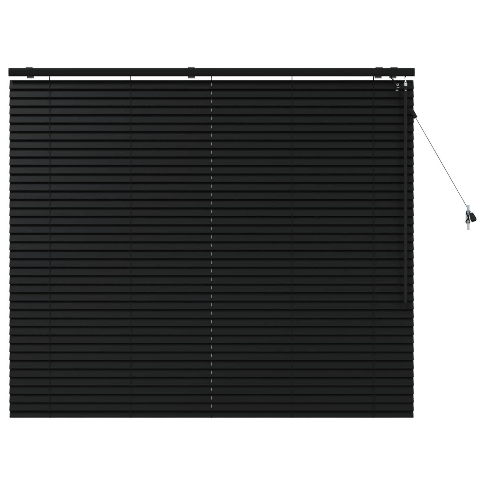 Βενετσιάνικη Σκίαση Μαύρο 150 x 130 εκ 35 mm - Pakobazaar