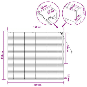 Βενετσιάνικη Σκίαση Μαύρο 150 x 130 εκ 35 mm - Pakobazaar