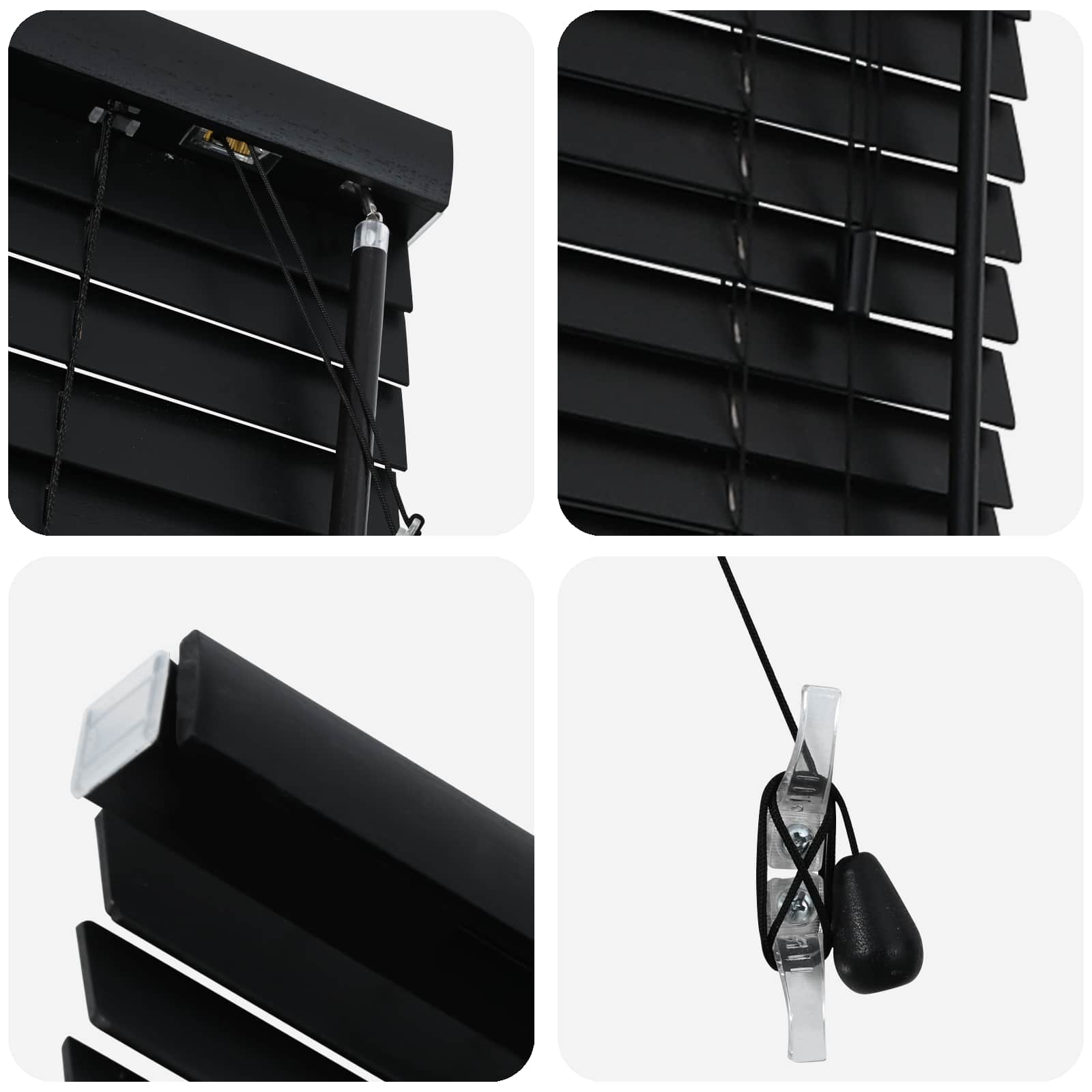Βενετσιάνικη Σκίαση Μαύρο 105 x 160 εκ 35 mm - Pakobazaar