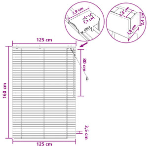 Βενετσιάνικη Σκίαση Μαύρο 125 x 160 εκ. 35 mm - Pakobazaar