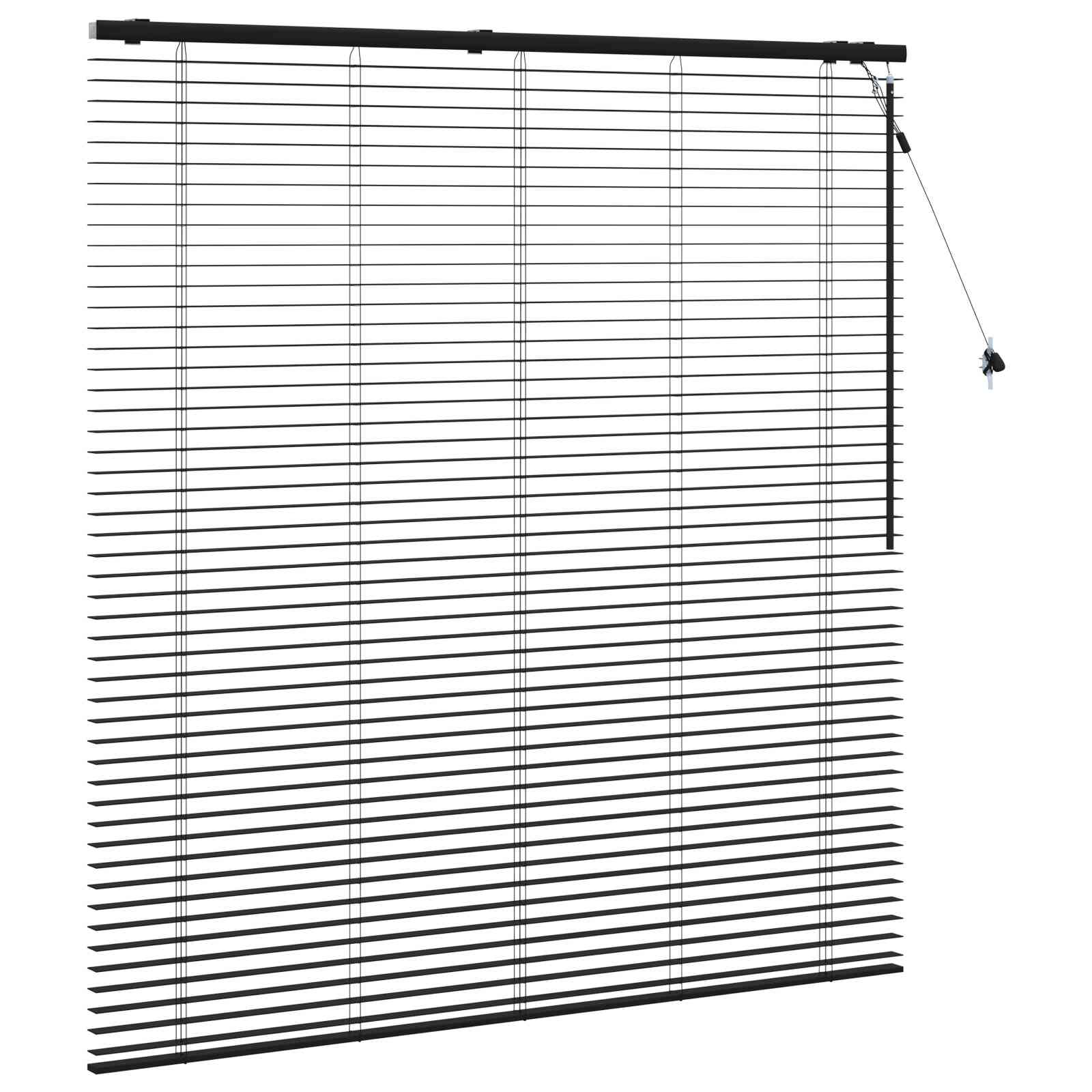 Βενετσιάνικη Σκίαση Μαύρο 155 x 160 εκ. 35 mm - Pakobazaar