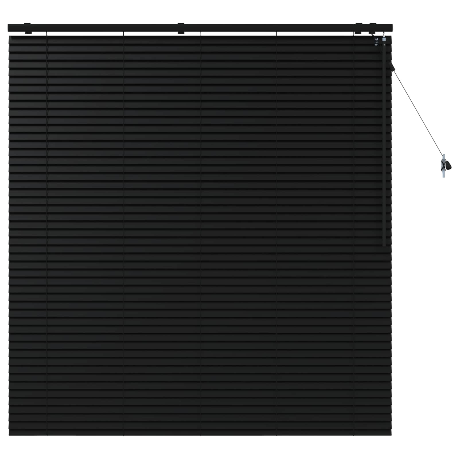 Βενετσιάνικη Σκίαση Μαύρο 160 x 160 cm 35 mm - Pakobazaar