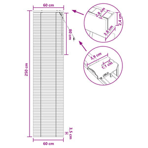 Βενετσιάνικη Σκίαση Μαύρο 60 x 250 εκ. 35 mm - Pakobazaar