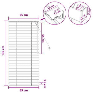 Βενετσιάνικη Σκίαση Σκούρο Καφέ 65 x 130 εκ 35 mm - Pakobazaar