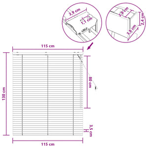 Βενετσιάνικη Σκίαση Σκούρο Καφέ 115 x 130 εκ 35 mm - Pakobazaar