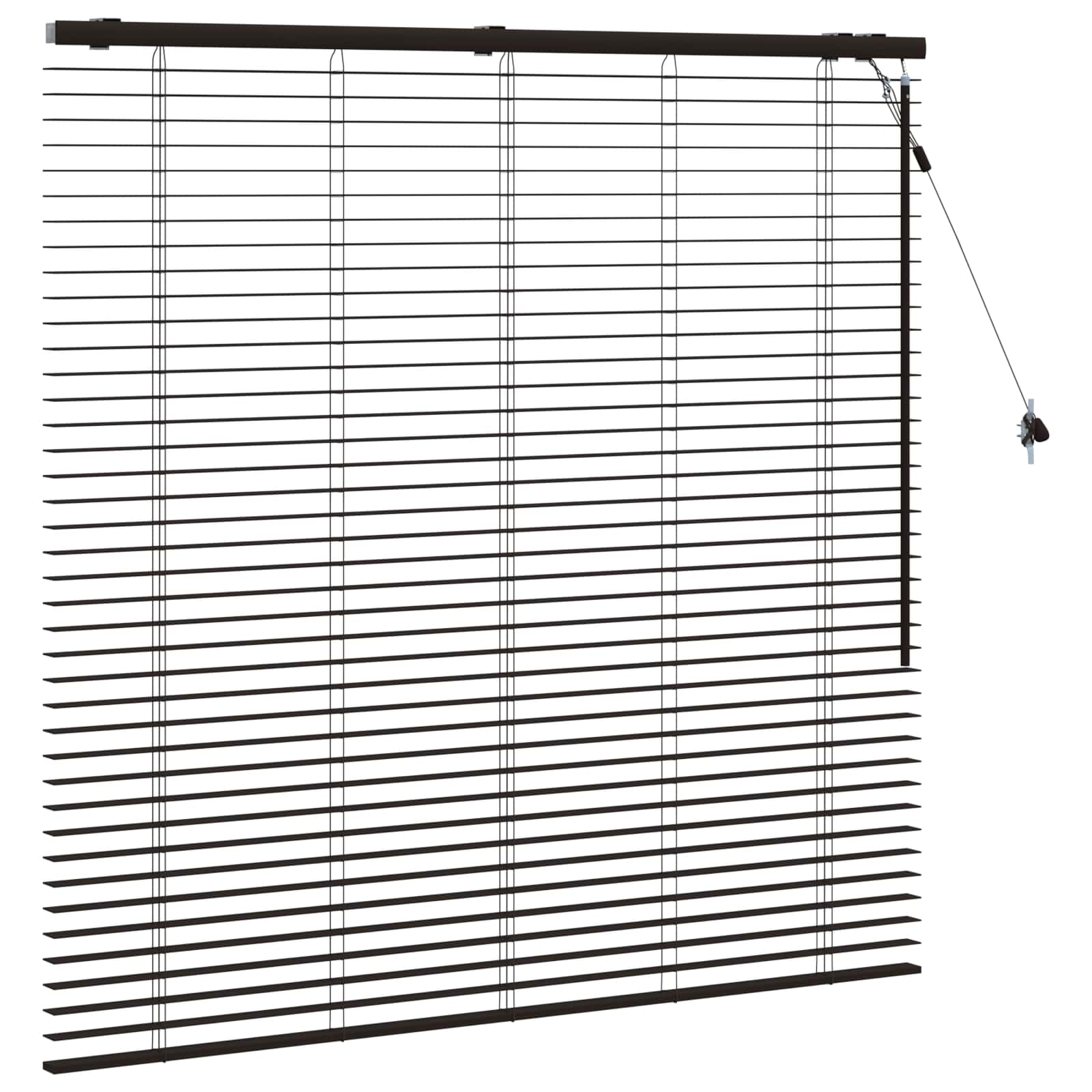 Βενετσιάνικη Σκίαση Σκούρο Καφέ 130 x 130 cm 35 mm - Pakobazaar