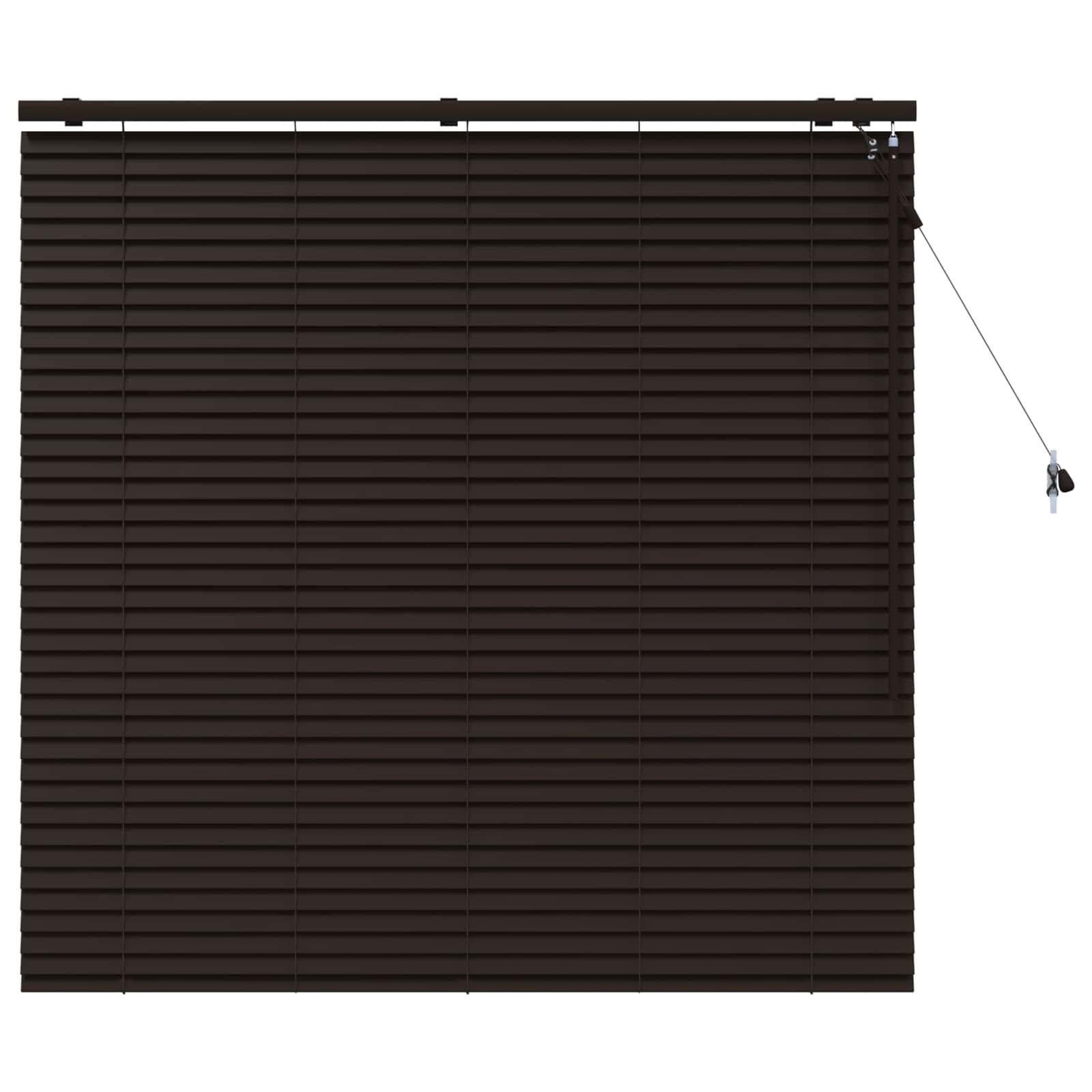 Βενετσιάνικη Σκίαση Σκούρο Καφέ 130 x 130 cm 35 mm - Pakobazaar