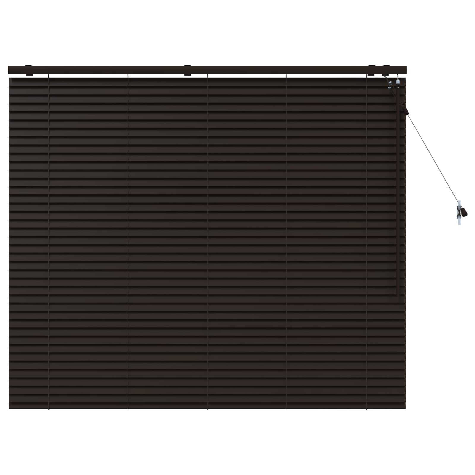 Βενετσιάνικη Σκίαση Σκούρο Καφέ 150 x 130 εκ 35 mm - Pakobazaar