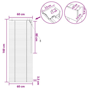 Βενετσιάνικη Σκίαση Σκούρο Καφέ 60 x 160 εκ. 35 mm - Pakobazaar