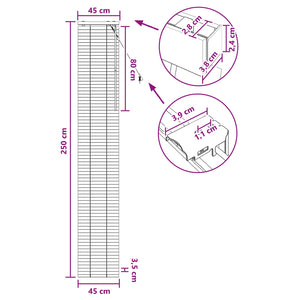 Βενετσιάνικη Σκίαση Σκούρο Καφέ 45 x 250 εκ. 35 mm - Pakobazaar