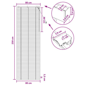 Βενετσιάνικη Σκίαση Σκούρο Καφέ 80 x 250 cm 35 mm - Pakobazaar