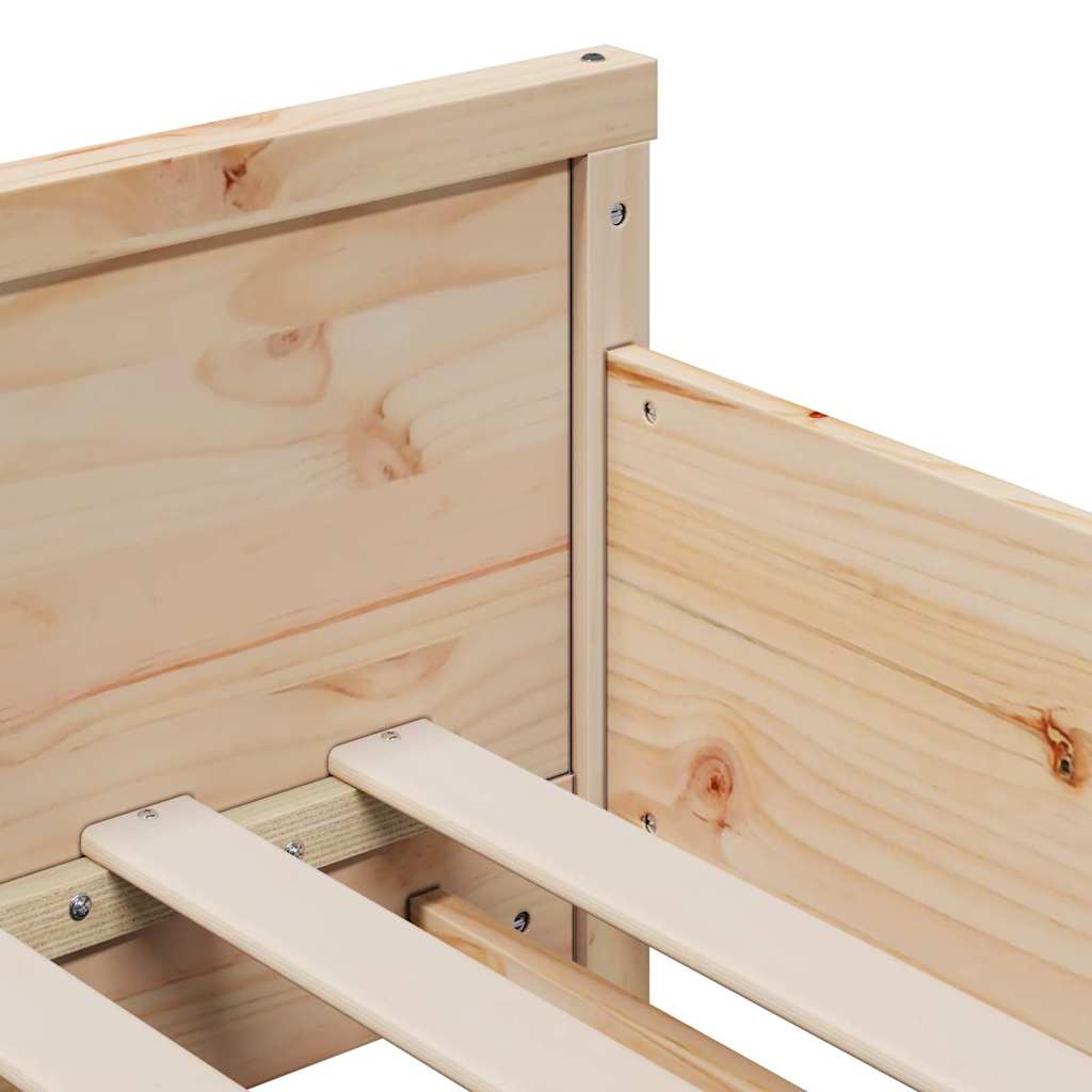 Σκελετός Κρεβατιού Καφέ 80 x 200 cm Στερεά ξυλεία πεύκου