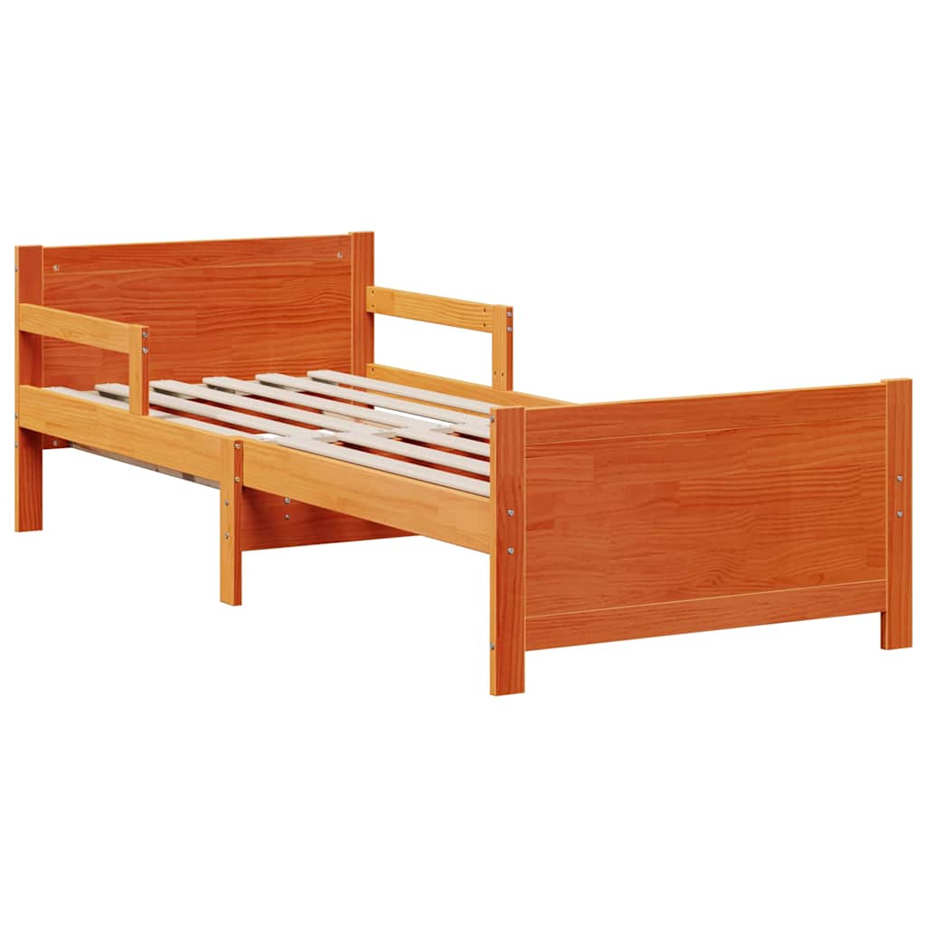Σκελετός Κρεβατιού Καφέ 80 x 200 cm Στερεά ξυλεία πεύκου