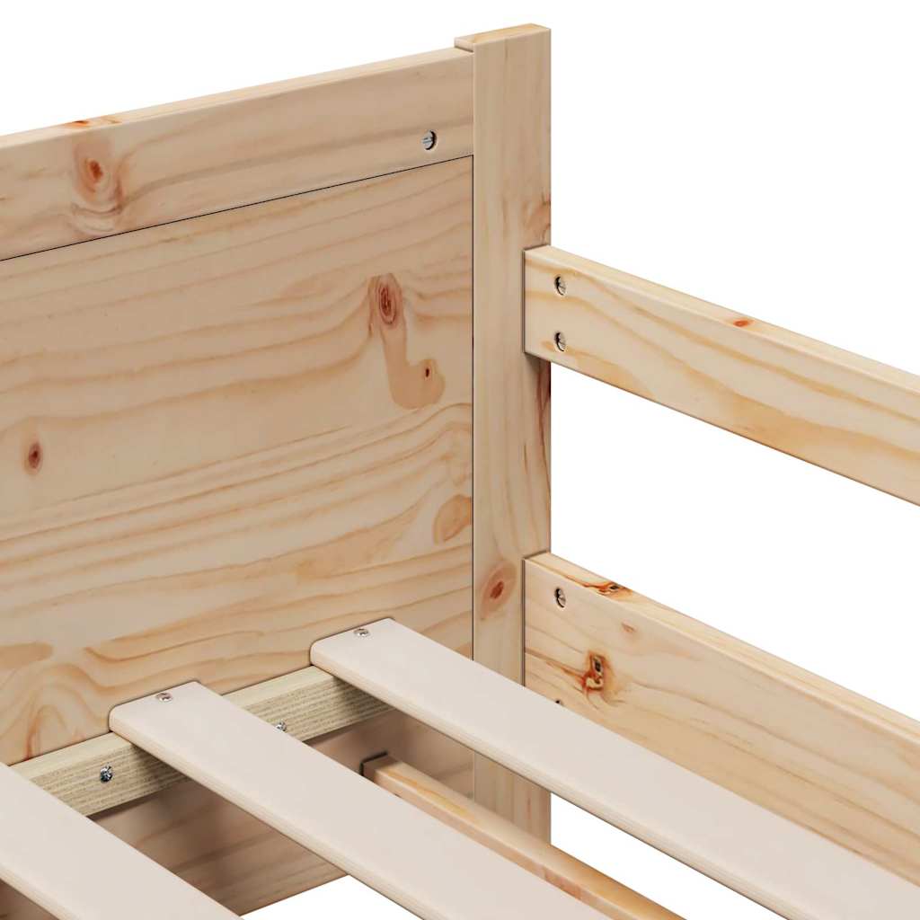 Σκελετός Κρεβατιού Καφέ 80 x 200 cm Στερεά ξυλεία πεύκου